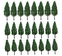 KOCKSHION 24 Pcs Simulated Model Trees Realistic Miniature Scenery Trees for Railway Sand Table Architectural Models Durable Landscape Decorations