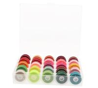 KOCKSHION 25pcs Sewing Machine Bobbins High Performance Polyester Thread Bottom Thread Storage Box Household Sewing