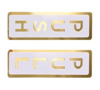 KOCKSHION 2pcs Acrylic Push and Pull Door Signs for Stores and Offices with Double Layered Mirror Finish, Easy to Clean, Stylish Design, Modern Golden Door Sign Stickers