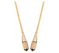 KOCKSHION 2pcs Bamboo Outdoor Torch Lightweight Garden Fire Torches for Decoration with Creative Design Beige Oil Burning for Backyard and Party Use