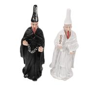 KOCKSHION 2Pcs Black and White Impermanence Miniatures for Sand Tray Therapy Spooky Decor Figures for Engaging Landscape and Therapeutic Sessions
