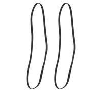 KOCKSHION 2pcs Black Rubber Flat Belt 235mm Replacement Parts for Turntable and Cassette Player, Sturdy Repair Accessories Suitable for Phonograph and Record Player Maintenance