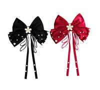 KOCKSHION 2pcs Bow Hair Clips for Girls and Women Large Bowknot Barrettes Accent Alligator Clips for Parties Weddings Daily Wear Wine