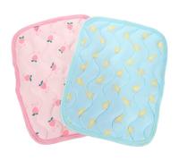 KOCKSHION 2Pcs Cooling Pads for Small Animals XS Size Lightweight Foldable Breathable Fabric Summer Resting Mat for Hamsters and Rabbits