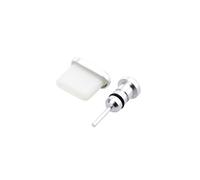 KOCKSHION 2pcs Earphone Jack Dust Plug Set Silver Premium Caps for Phones Easy to Install Compatible Note Series