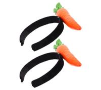KOCKSHION 2pcs Easter Hair Bands Plush Carrot Headbands for Cosplay and Occasions, Comfortable to Wear, Snug Fit, Unique Cartoon Style Hair Accessories