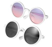 KOCKSHION 2pcs Funny Pet Glasses for Dogs and Cats, Lightweight Plastic Decorative Sunglasses with Cool and Chic Design, for Photo Props and Sharing with Friends