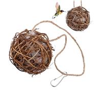 KOCKSHION 2pcs Outdoor Parrot Biting DIY Bird Nesting Material Hanging Hummingbird Nest for Garden Decor and Cotton