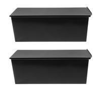 KOCKSHION 2pcs Rectangular Bread Pans for Baking with Lid Nonstick Coating Sturdy Iron Material for Kitchen and Dining Table Toast and Cookies Baking