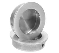 KOCKSHION 2Pcs Stainless Steel Recessed Cabinet Handles Round Knob Flush Pulls Pocket Door Pulls for Wardrobes Cupboards with Comfortable Grip and Sleek Concealed Design