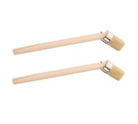 KOCKSHION 2pcs Tire Brush with Wooden Handle and Stiff Bristles for Removing Debris from Treads, Convenient Operation, for Car Wheel Cleaning and Detailing by DIY Enthusiasts