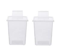 KOCKSHION 2PCS Transparent Reptile Feeder Box with Double Opening Lids PP Material Terrarium Container for Lizard Turtle Breeding Feeding and Transport