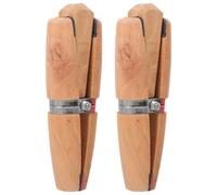 KOCKSHION 2pcs Wooden Ring Clamp Jewelry Vise Tool with Adjustable Pressure and Secure Grip, Lightweight Wood and Stainless Steel Holder for Stone Setting and Restoring Vintage Pieces