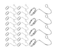 KOCKSHION 30pcs Stainless Steel Multi-Layer Hanging Hanger Hooks with Secure Linking Design, Compatible with Most Clothes Hangers for Dormitories and Bathrooms, Space Saving Wardrobe