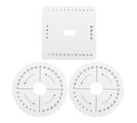 KOCKSHION 3pcs DIY Bracelet Loom Set with 1 Square and 2 Round Knitting Discs, Handmade Rope Weaving Tools for Macrame Cord Craft, Beading and Jewelry Making Supplies