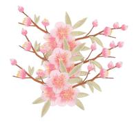 KOCKSHION 3pcs Pink Embroidered Sewing Patches for Clothing with Heat Transfer Feature, Beautiful Bright-Colored Cloth Appliques to Cover Stains Or Holes, for Personalize Clothing