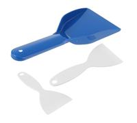 KOCKSHION 3pcs Snow Remover Set Plastic Refrigerator Freezer Scraper with Large, Medium, Small Ice Scrapers for Frost Cleaning and Defrosting