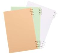 KOCKSHION 3pcs Spiral Notebooks with Plastic Cover Sturdy and Not Easy to Deform Lined Journaling Notebooks for Note Taking and Making Sketches for School and Office