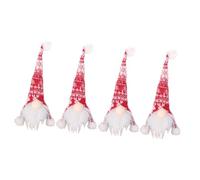 KOCKSHION 4 Pcs Christmas Wine Bottle Covers Hat Decorations for Red Wine Bottles Festive Table Adornments Xmas Party Accessories