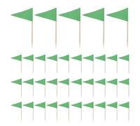 KOCKSHION 400pcs Triangle Toothpick Flags for Cake Decorating and Appetizers, Wooden and Paper Mini Food Flag Picks with Safe Design, Portable Solution for Outdoor Parties and Buffets