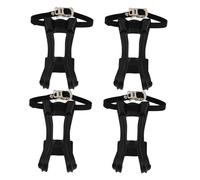 KOCKSHION 4pcs Adjustable Cycling Toe Clips with Pedal Straps for Exercise Bike and Road Bicycle Secure Foot Cage Design for Enhanced Stability Safety and Pedaling Efficiency