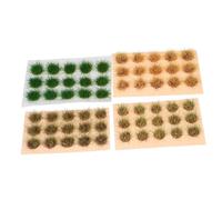KOCKSHION 4PCS Artificial Static Grass Tufts Realistic Texture Miniature Model Plants for Railway Scenery Sand Table DIY Crafting Fairy Garden Accessories Jungle Tuft Clusters