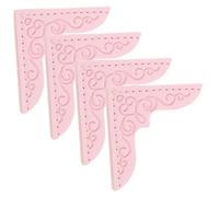 KOCKSHION 4pcs Book Corners Protectors Antique Style Pu Corner Guards for Scrapbooking Smooth Edge Protectors Lightweight