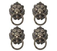 KOCKSHION 4pcs Chinese Style Cabinet Handle Vintage Wardrobe Pull Handle Zinc Alloy Antique Retro-Style Smooth Surface Safe and Reliable for Door and Drawer