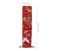 KOCKSHION 4pcs Decorative Hand Fan Sleeve Drawstring Bags Made of Polyester Cotton with Retro Traditional Japanese and Chinese-inspired Designs, for Personal Use and Travel Storage