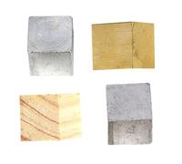 KOCKSHION 4Pcs Density Cubes Set Metal and Wooden Blocks for Science Education Physics Density Measurement Experiment Equipment for Middle School