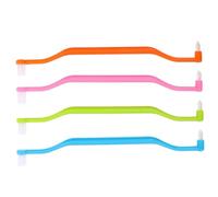 KOCKSHION 4pcs Double Headed Toothbrush Manual Tapered Ergonomic Toothbrushes Gum End Tuft Interspace Cleaning Brush for Travel and Home Use