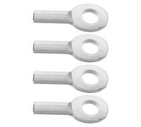 KOCKSHION 4pcs Gym Wire Rope Terminal Connectors for Pulley Cable Attachments, Iron Material with Silver Finish, Versatile Use and Easy Replacement for Exercises and Weight Lifting Machines