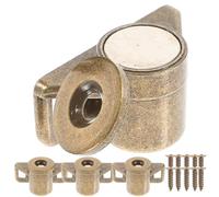 KOCKSHION 4pcs Magnetic Cabinet Latches Zinc Alloy Vintage Style Door Magnets with Strong Magnetic Closure for Added Safety Home Use Golden