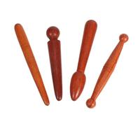 KOCKSHION 4pcs Massage Stick Set Manual Acupressure Tool for Full Natural Wooden Foot for Traditional Chinese Medicine Therapy