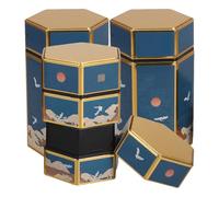 KOCKSHION 4pcs Metal Storage Container Set 50g Airtight Small Metal Tin Box Vintage Style Refillable Smoking Container the Go Travel Use