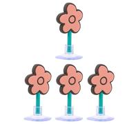 KOCKSHION 4pcs Red Cat Ears and Flower Helmet Decorations Lightweight Rubber Motorcycle Bicycle Ski Helmet Accessories for Enhanced Visibility and Safety at Parties