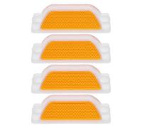 KOCKSHION 4pcs Reflective Marker for Road Rectangular Driveway Reflectors Polycarbonate Plastic Provides Guidance Ensures Safety for Highway
