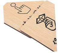KOCKSHION 4Pcs Wooden Door Tags Quiet Please Please Ring The Doorbell Signs Hotel Doorplates for Offices Clubs with Fade-resistant Strong Material