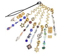 KOCKSHION 50pcs Blue Eye Stone Hair Accessories with Unique Ethnic Design Featuring Spiral and Snake-shaped Metal Clips to Add Touch of Elegance and Fashion for Women on Occasion