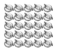 KOCKSHION 50pcs Silver Iron Brooch Making Tray Brooch Base Settings for DIY Handmade Crafts and Practical Jewellery Findings Pin Backs Accessories