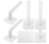 KOCKSHION 5pcs Acrylic Wall Hat Rack with White L-Shaped Hooks, Space-Saving Hat Holder for Baseball Caps, Wall-Mounted Organizer Suitable for Bedroom and Closet Storage