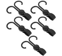 KOCKSHION 5pcs Adjustable Double Hooks for Stroller and Back Portable Home Hook Organizer for Baby Pram Bags and Shopping Cart Hanging for Travel and Daily Use