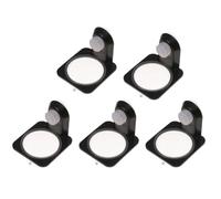 KOCKSHION 5pcs Black Plastic Reptile Water Bowls with Single Case Suction Cup Style for Green Iguana and Reptiles Suitable for Glass Tanks and Acrylic Boxes