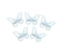 KOCKSHION 5pcs Double Layer Embroidered Butterfly Hair Clips Lace Mesh Hair Accessories for Halloween Christmas Design Barrettes for Girls Women