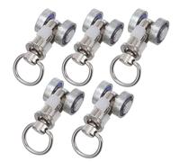 KOCKSHION 5pcs Metal Sliding Wheel Curtain Sliding Wheel Twin Wheeled Carriers with Professional Design Sturdy Build Beautiful Appearance Simple Design Random Random Color