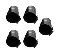 KOCKSHION 5pcs Multi-functional Car Trash Can Bin with Lid Black Plastic Auto Waste Organizer Storage Container for Vehicle Interior Accessories