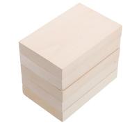 KOCKSHION 5pcs Natural DIY Wood Board Basswood Planks, Strong and Well Polished Craft Blocks for Craft-Making Sessions and Classroom Use, Beige Synthetic Material