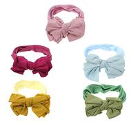 KOCKSHION 5pcs Nylon Elastic Hair Bands for Cute Bow Headbands Deep Lightweight Comfortable Breathable Accessories for Newborn Photography