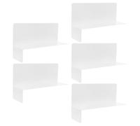KOCKSHION 5pcs Plastic Shelf Dividers for Warehouse Racking and Retail Stores, Heavy Duty Support Removable White Shelf Dividers for Chain Storage and Package Stations, 11.81"x6.50"