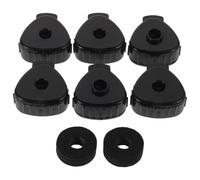 KOCKSHION 6pcs Black Mini Cymbal Cap Accessories Quick Release Cymbal Nuts for Cymbals and Splash Cymbals with Black Cotton Cushions